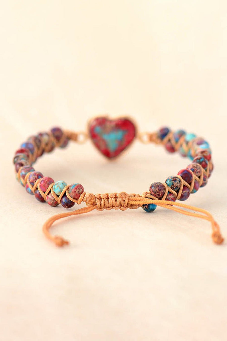 Handmade Heart Shape Natural Stone Bracelet - Coolpeacock