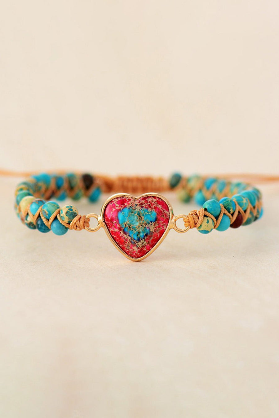 Handmade Heart Shape Natural Stone Bracelet - Coolpeacock