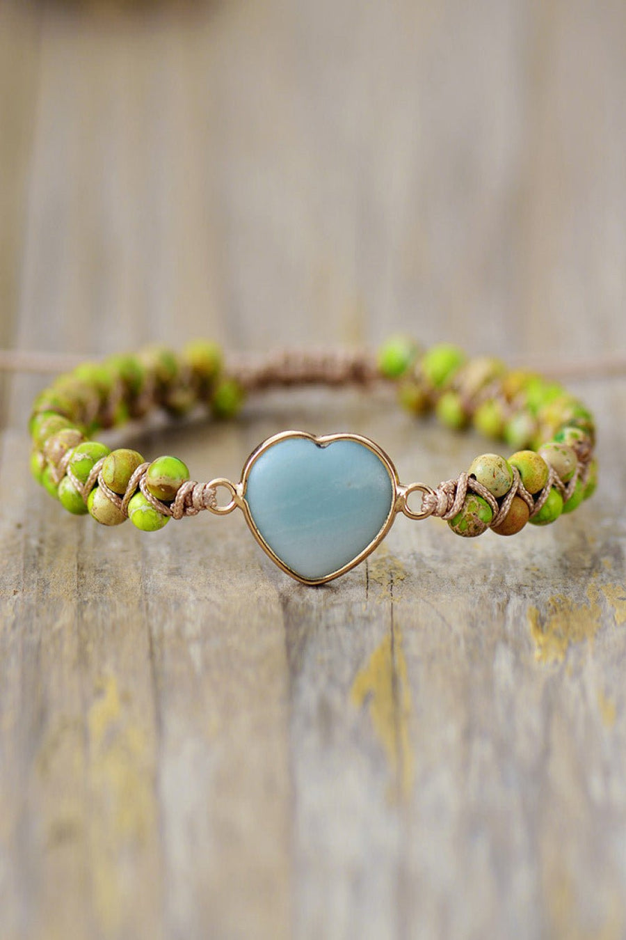 Handmade Heart Shape Natural Stone Bracelet - Coolpeacock