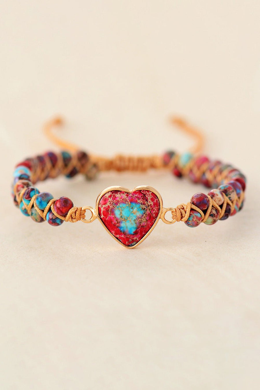 Handmade Heart Shape Natural Stone Bracelet - Coolpeacock