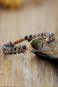 Handmade Heart Shape Natural Stone Bracelet - Coolpeacock