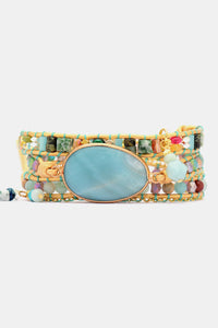 Handmade Natural Stone Beaded Triple Layer Bracelet - Coolpeacock