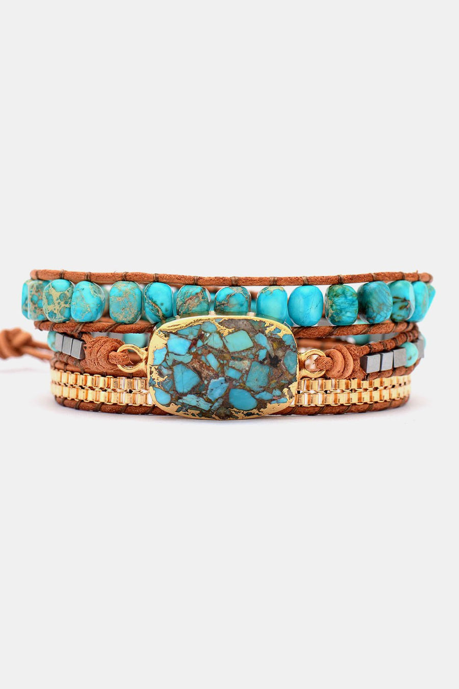 Handmade Natural Stone Copper Bracelet - Coolpeacock