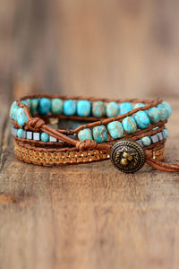 Handmade Natural Stone Copper Bracelet - Coolpeacock