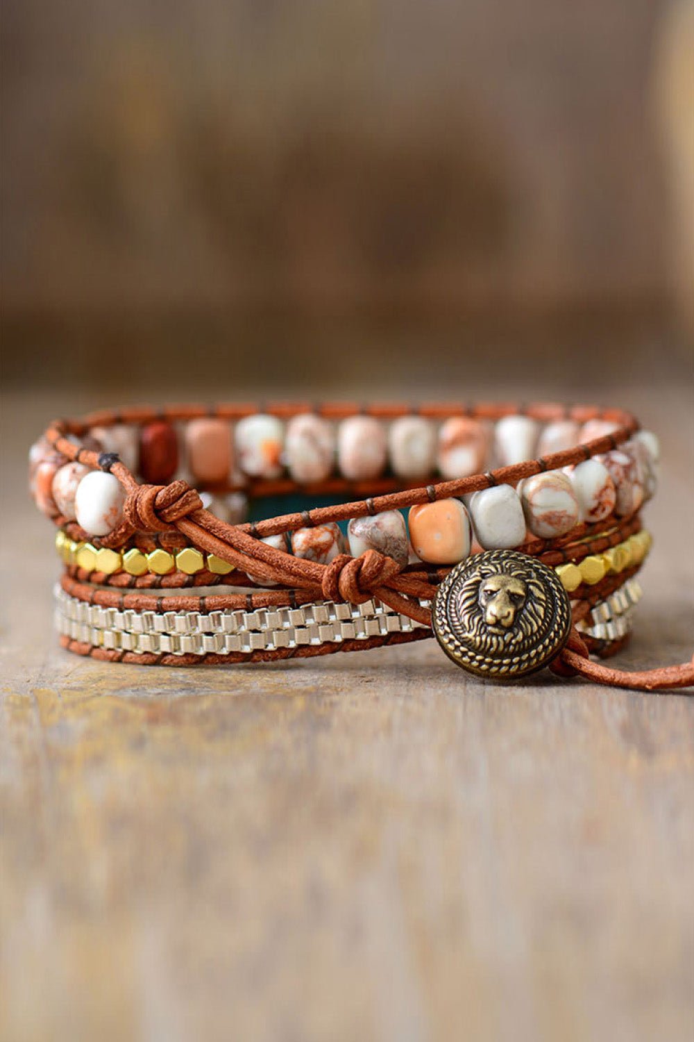 Handmade Natural Stone Copper Bracelet - Coolpeacock