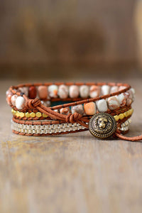 Handmade Natural Stone Copper Bracelet - Coolpeacock