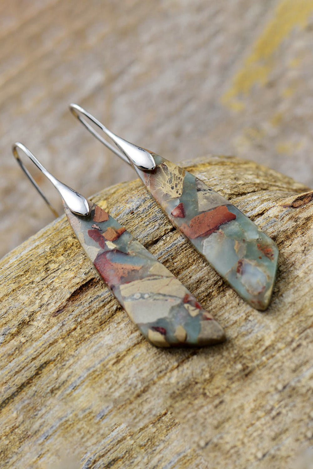 Handmade Natural Stone Dangle Earrings - Coolpeacock
