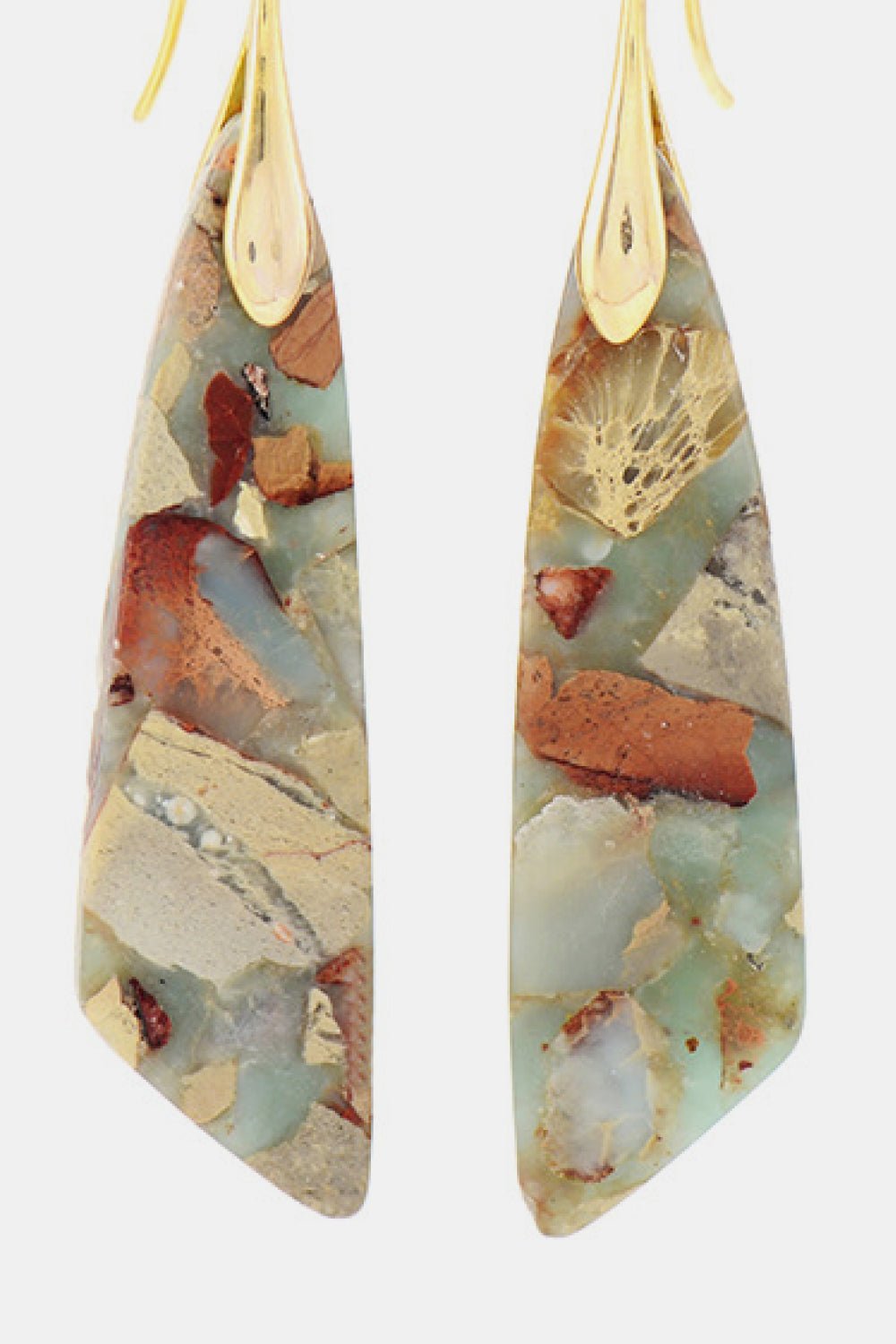 Handmade Natural Stone Dangle Earrings - Coolpeacock