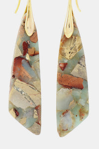 Handmade Natural Stone Dangle Earrings - Coolpeacock
