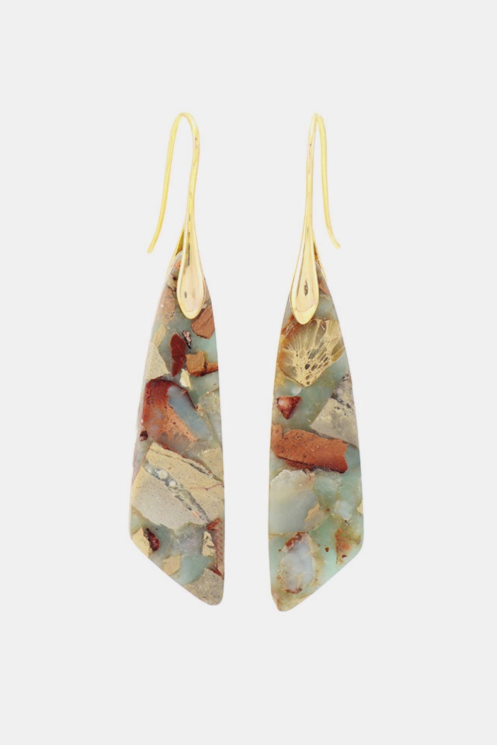 Handmade Natural Stone Dangle Earrings - Coolpeacock