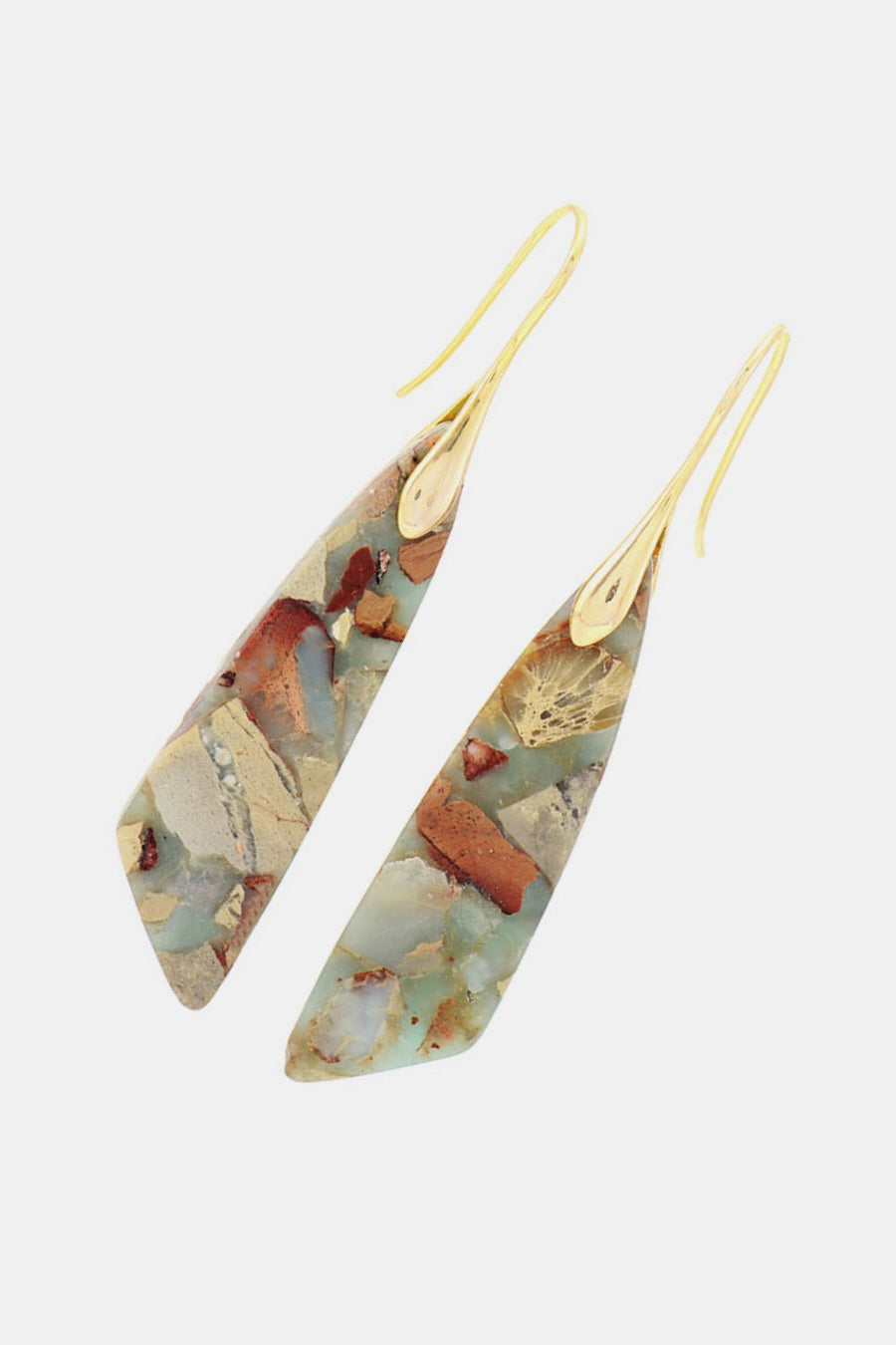 Handmade Natural Stone Dangle Earrings - Coolpeacock