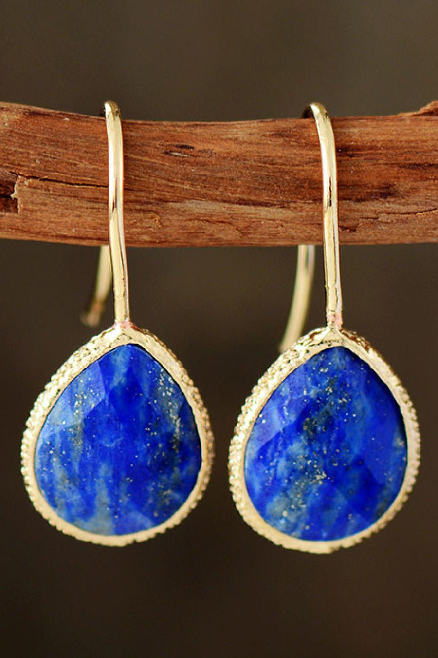 Handmade Natural Stone Teardrop Earrings - Coolpeacock