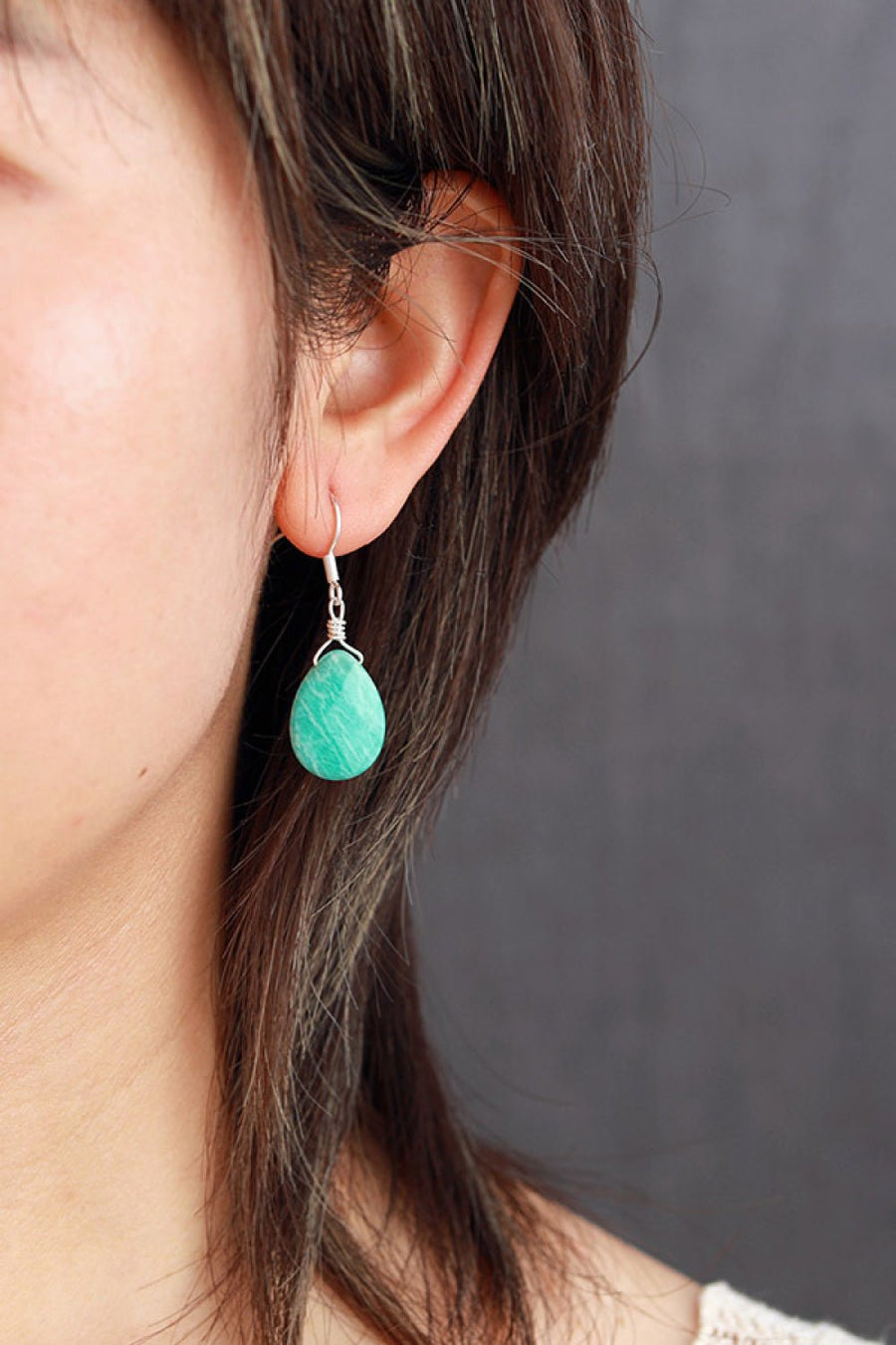 Handmade Natural Stone Teardrop Earrings - Coolpeacock