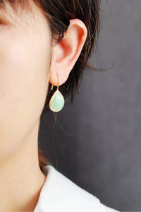 Handmade Natural Stone Teardrop Earrings - Coolpeacock