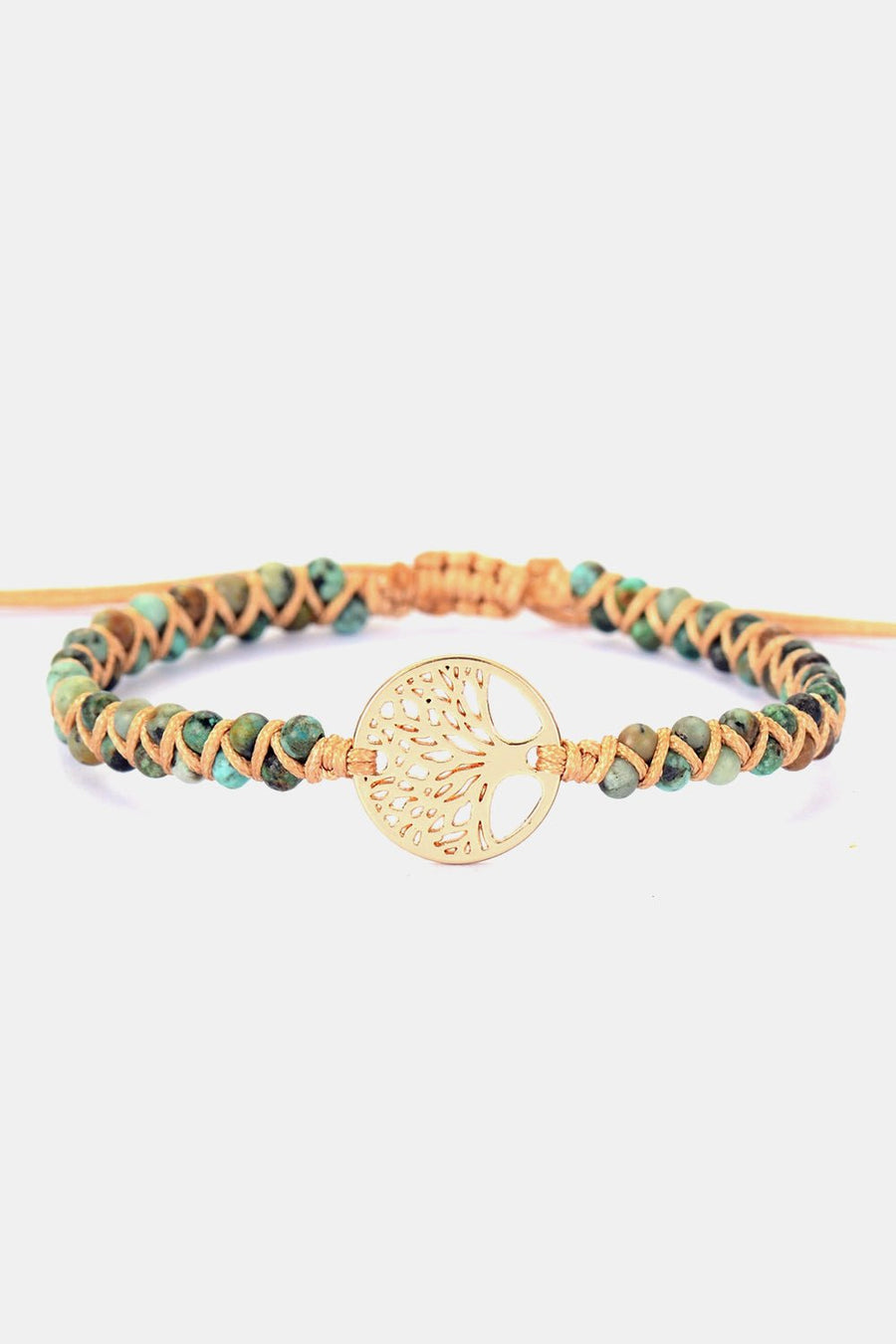 Handmade Tree Shape Beaded Copper Bracelet - Coolpeacock