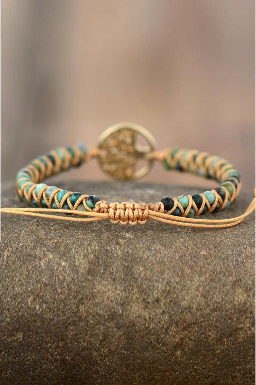 Handmade Tree Shape Beaded Copper Bracelet - Coolpeacock