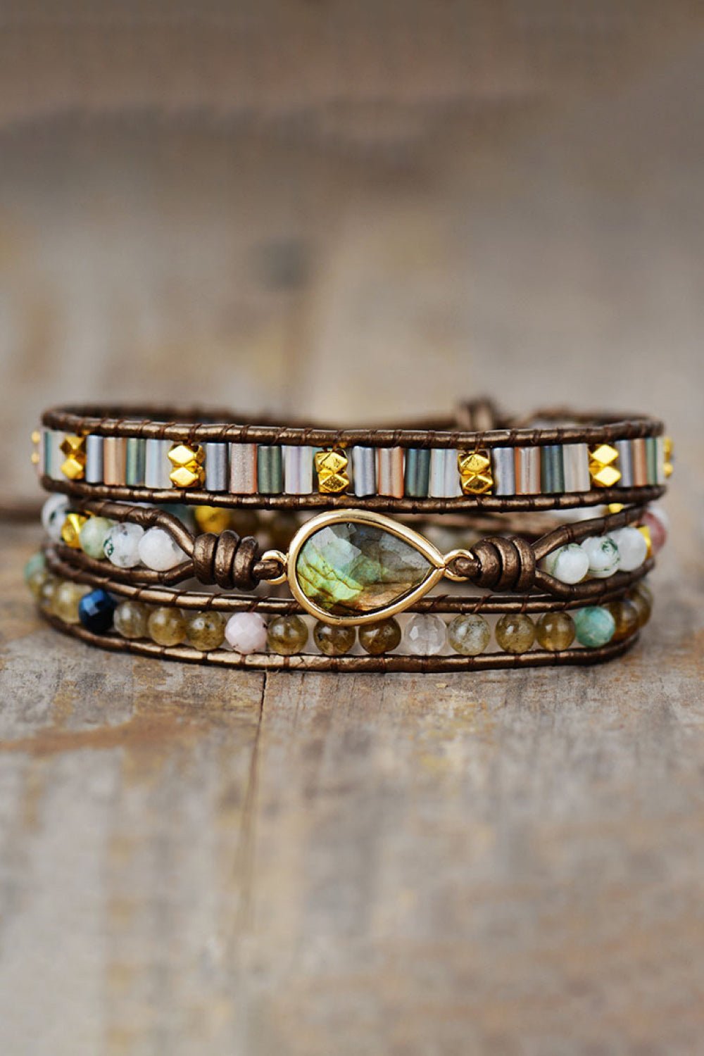 Handmade Triple Layer Beaded Bracelet - Coolpeacock