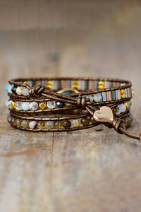 Handmade Triple Layer Beaded Bracelet - Coolpeacock
