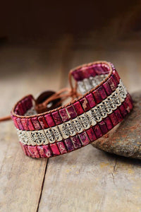 Handmade Triple Layer Natural Stone Bracelet - Coolpeacock