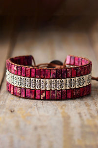 Handmade Triple Layer Natural Stone Bracelet - Coolpeacock