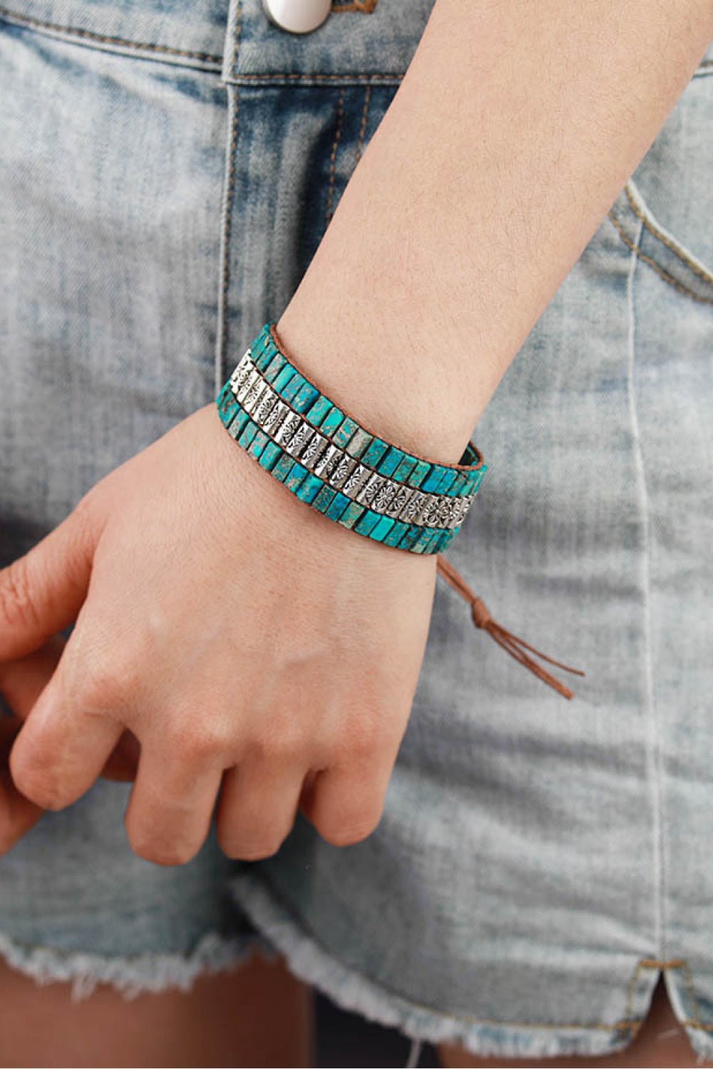 Handmade Triple Layer Natural Stone Bracelet - Coolpeacock