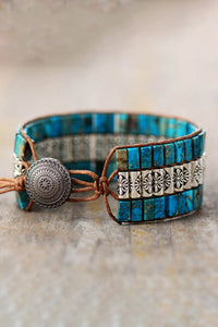 Handmade Triple Layer Natural Stone Bracelet - Coolpeacock