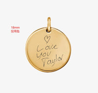 Handwritten Personalized Coin Necklace - Coolpeacock