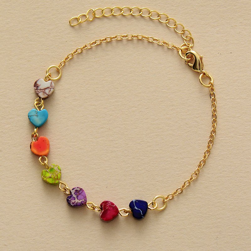Heart Natural Stone Bracelet - Coolpeacock