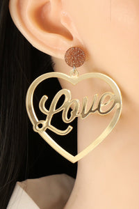 Heart Shape Acrylic Dangle Earrings - Coolpeacock