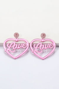 Heart Shape Acrylic Dangle Earrings - Coolpeacock