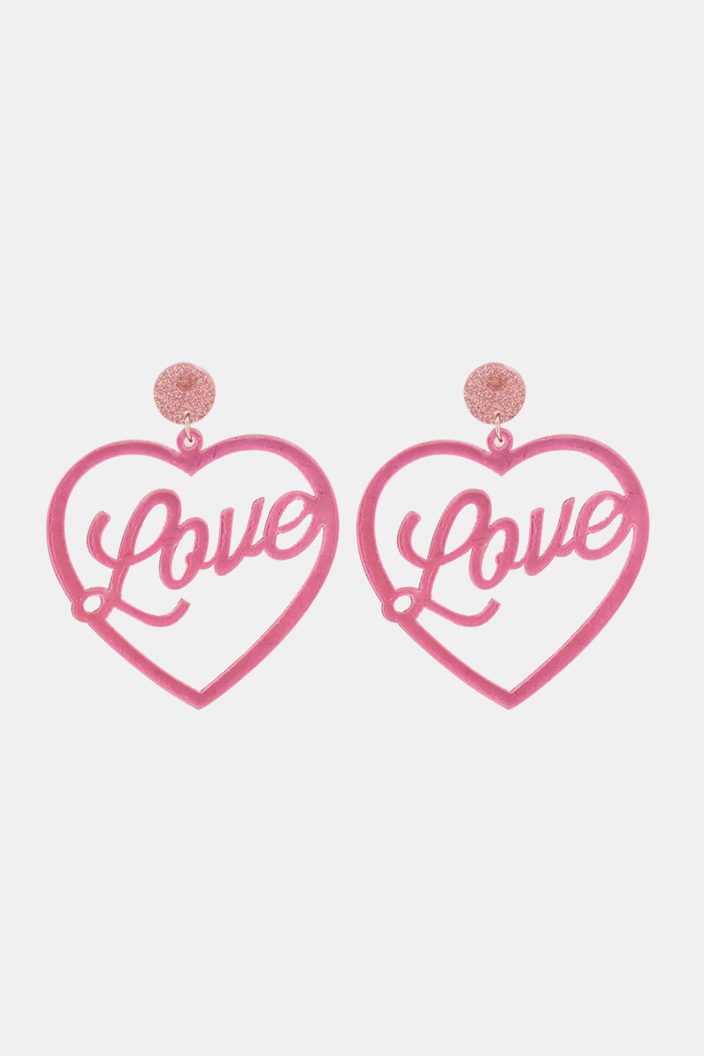Heart Shape Acrylic Dangle Earrings - Coolpeacock