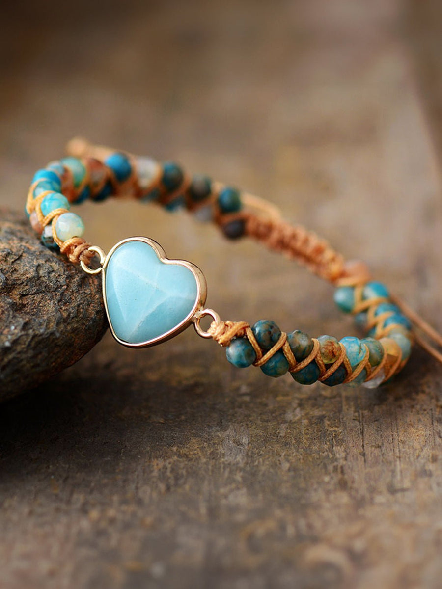 Heart Shape Beaded Bracelet - Coolpeacock