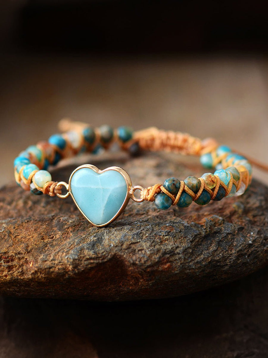 Heart Shape Beaded Bracelet - Coolpeacock