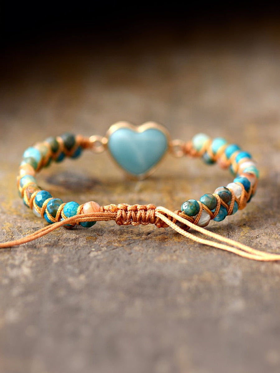 Heart Shape Beaded Bracelet - Coolpeacock