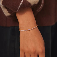 Heart Shape Inlaid Zircon 18K Gold - Plated Bracelet - Coolpeacock