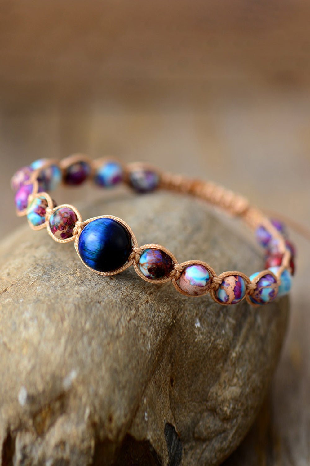 Imperial Jasper & Natural Stone Beaded Bracelet - Coolpeacock