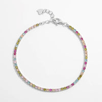 Inlaid Zircon 925 Sterling Silver Bracelet - Coolpeacock