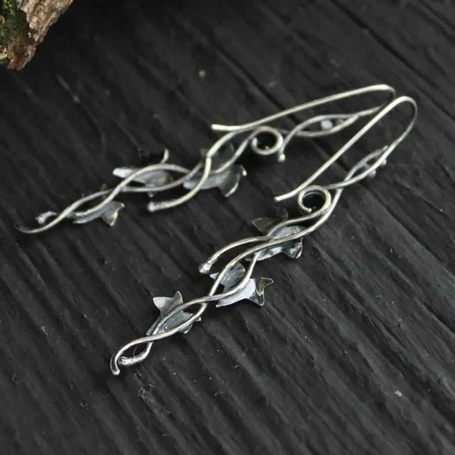 Ivy Leaf Alloy Dangle Earrings - Coolpeacock