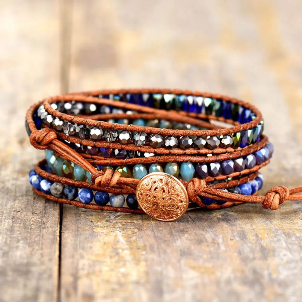 Lapis Lazuli Layered Bracelet - Coolpeacock