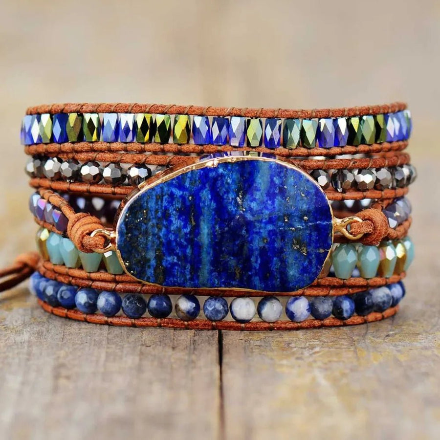 Lapis Lazuli Layered Bracelet - Coolpeacock