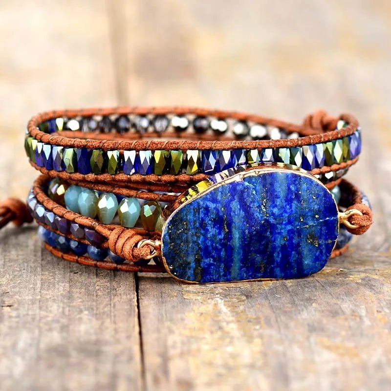 Lapis Lazuli Layered Bracelet - Coolpeacock
