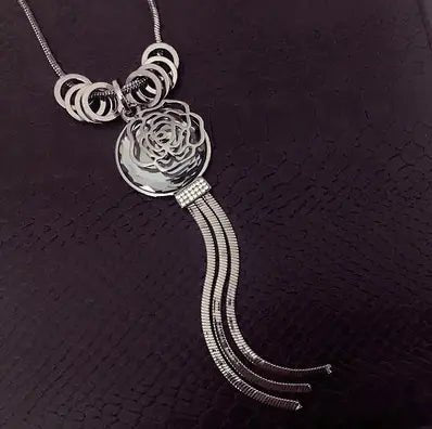 Lightweight Long Necklace with Crystals - Coolpeacock