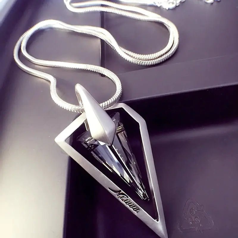 Lightweight Long Necklace with Crystals - Coolpeacock