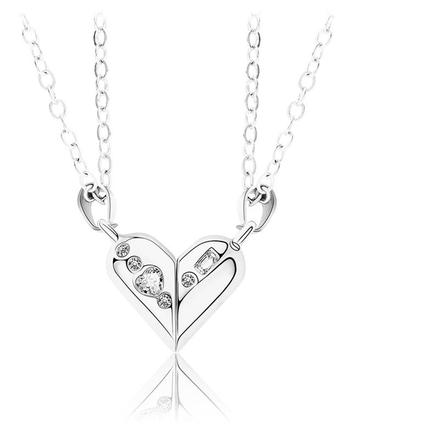 Magnetic Rotating Couples Necklaces Heart Necklace Gifts for Him and Her - Coolpeacock