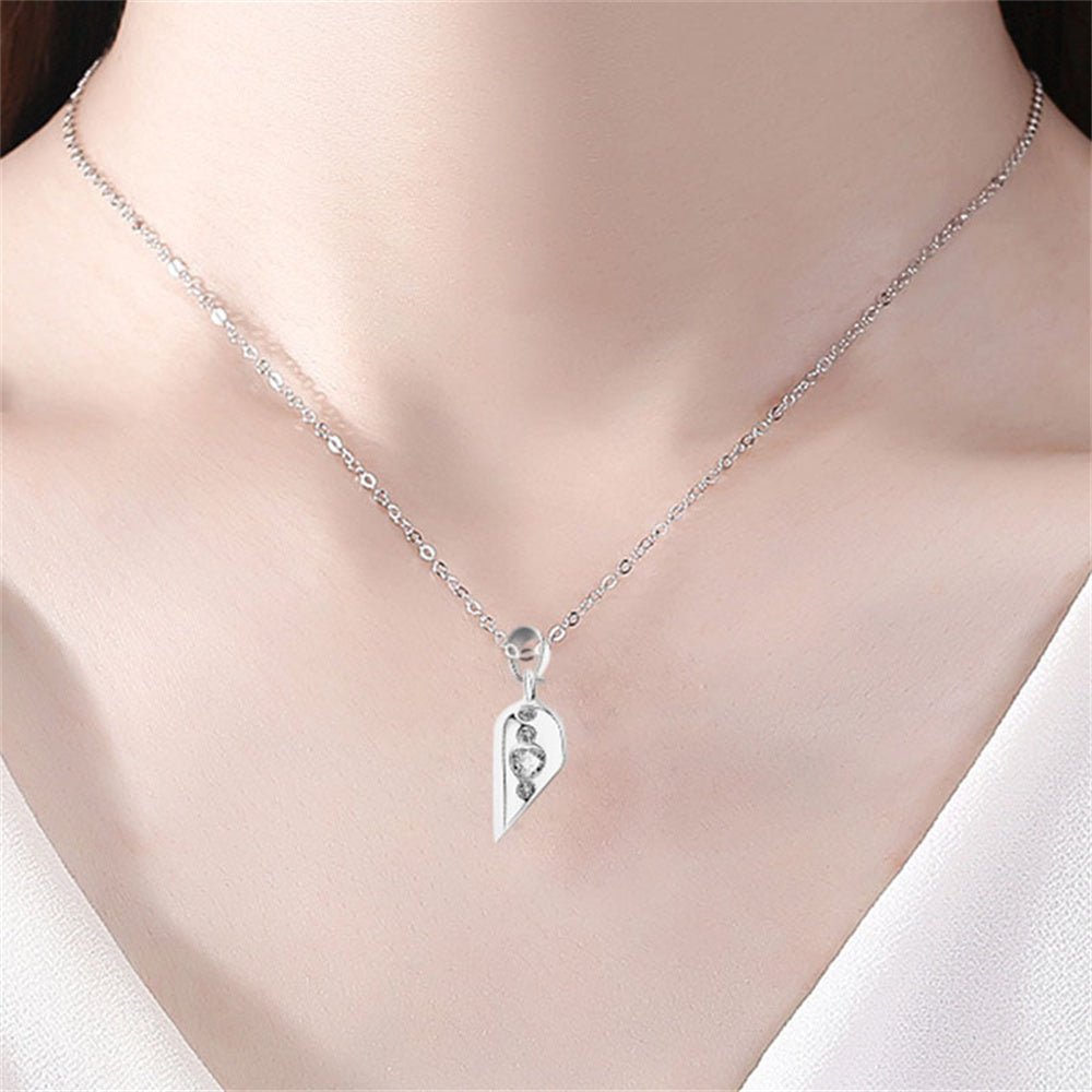 Magnetic Rotating Couples Necklaces Heart Necklace Gifts for Him and Her - Coolpeacock