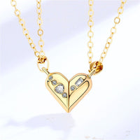 Magnetic Rotating Couples Necklaces Heart Necklace Gifts for Him and Her - Coolpeacock