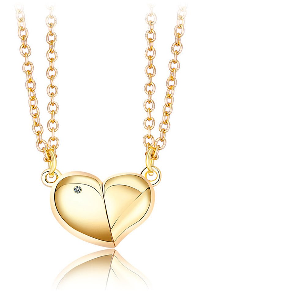 Magnetic Rotating Necklaces Heart Necklace Couples Gifts for Him and Her - Coolpeacock