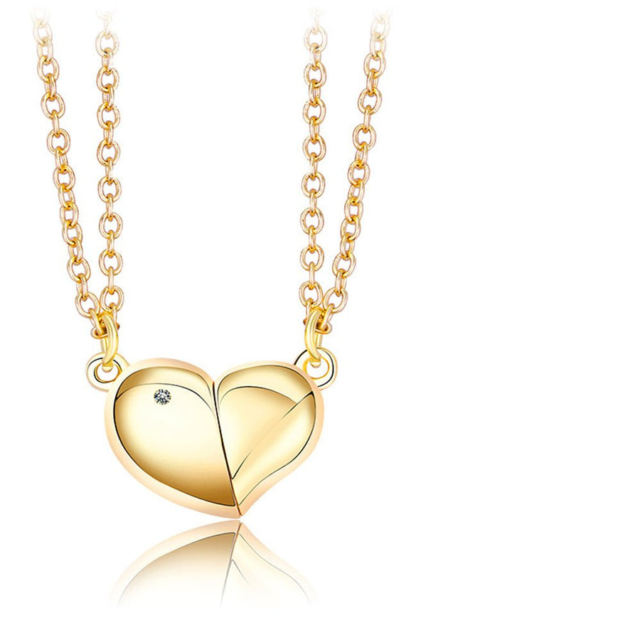 Magnetic Rotating Necklaces Heart Necklace Couples Gifts for Him and Her - Coolpeacock
