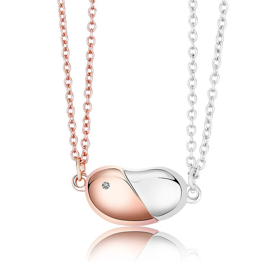 Magnetic Rotating Necklaces Heart Necklace Couples Gifts for Him and Her - Coolpeacock