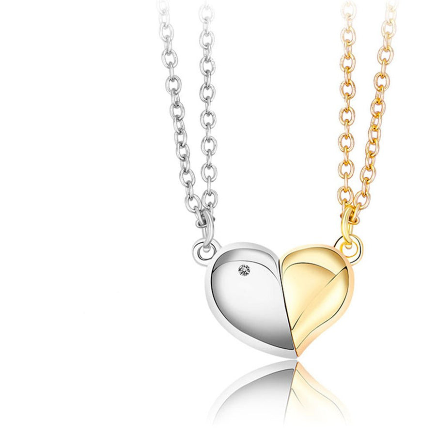 Magnetic Rotating Necklaces Heart Necklace Couples Gifts for Him and Her - Coolpeacock